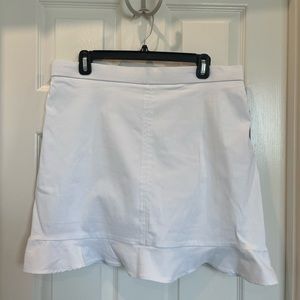 White ruffle hem skort new with tags